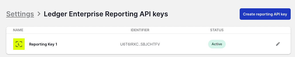 Generate Reporting API Keys